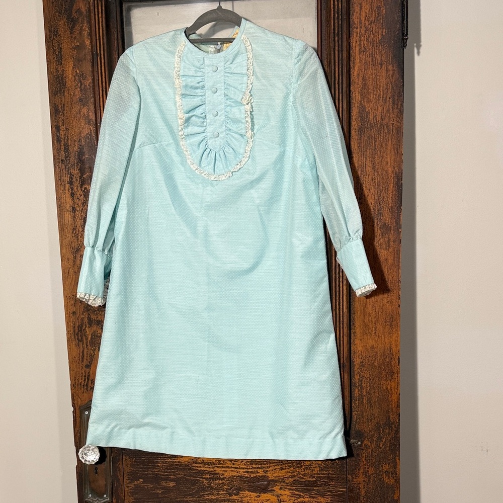 Elegant Light Blue vintage babydoll Dress